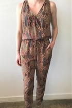  Sleeveless Print Jumpsuit