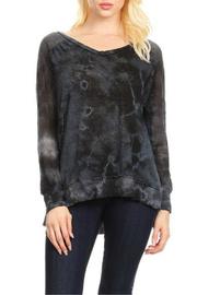  Fishnet Contrast Long Sleeve Top