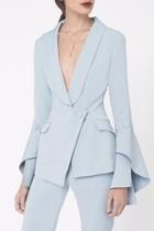  Frill Sleeve Blazer