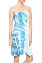  Tie Dyed Strapless Dress
