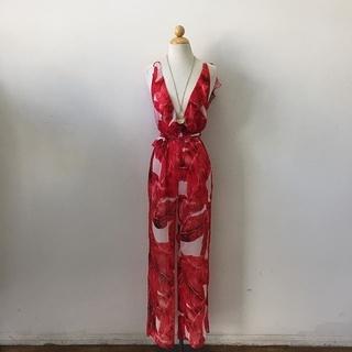  Red Vaca Jumpsuit