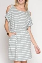  Striped Slate Dress