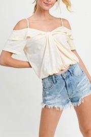  Offshoulder Overlap Blouse