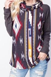  Cowl-neck Aztec Top