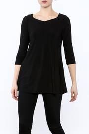  Black Crisscross Tunic Top