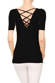 Ribbed Cross-back Top