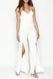  V Neck Slit Jumpsuit