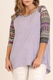  Blue Raglan Top