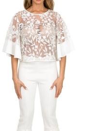  Mesh Floral Top