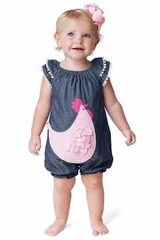  Chambray Chicken Bubble Romper