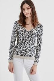  Leopard Vneck Sweater