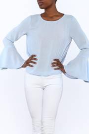  Blue Long Sleeve Blouse