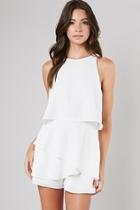  White Tiered Romper