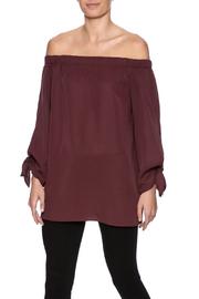  Burgundy Off Shoulder Top