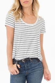  Ribbed Knit-stripe Tee