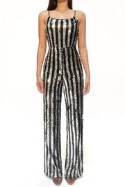  Silver/black Sequin Jumpsuit