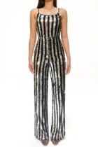  Silver/black Sequin Jumpsuit