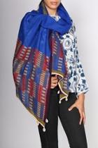  Cobalt Wool Scarf