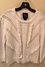  White Ruffle Sweater