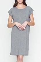  Round Neck Drop Shoulder Dress
