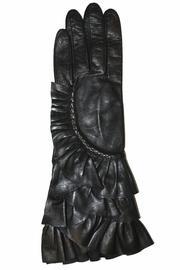  Ruffle Leather Gloves