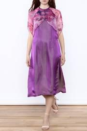 Purple Silk Midi Dress