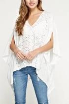  Embroidered Eyelet Top