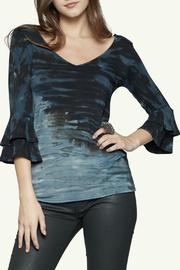 Kin Tie Dye Double Bell Slv Top