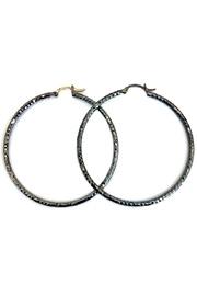  Black Textured Hoops