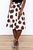  Ivory Floral Skirt