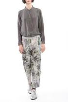  Trousers Flower Grey