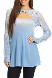  Lace Cutout Tunic