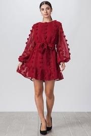  Pompom Fabric Minidress