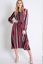  Davi & Dani Striped Multi Shirt Dress