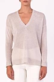  Linen Boyfriend Vee Sweatshirt
