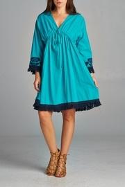  Turquoise Empire Waist Dress