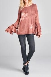  Tiered Ruffle-sleeve Top