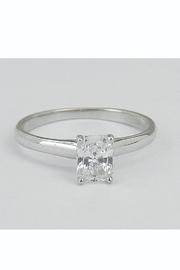  14kt White Gold E Vs1 Radiant Cut Diamond Solitaire Engagement Ring