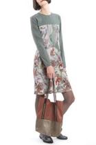  Dress Slim Flower Red