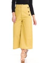  Wide-leg Button Pants