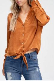  Satin Tie Shirt