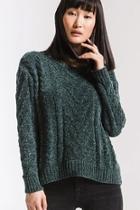  Cable-knit Chenille Sweater
