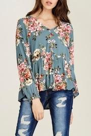  Peplum Floral Blouse