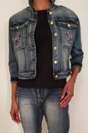  Denim Beaded Jean Jacket