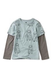  Printed Layered Sleeve Tee
