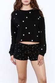  Black Star Print Top