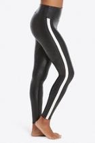  Faux-leather Side-stripe Leggings