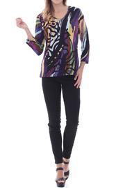  Multicolor Cutwork Top