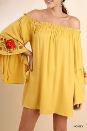  Embroidered Long-sleeve Dress