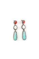  Multicolor-stone Drop Earrings